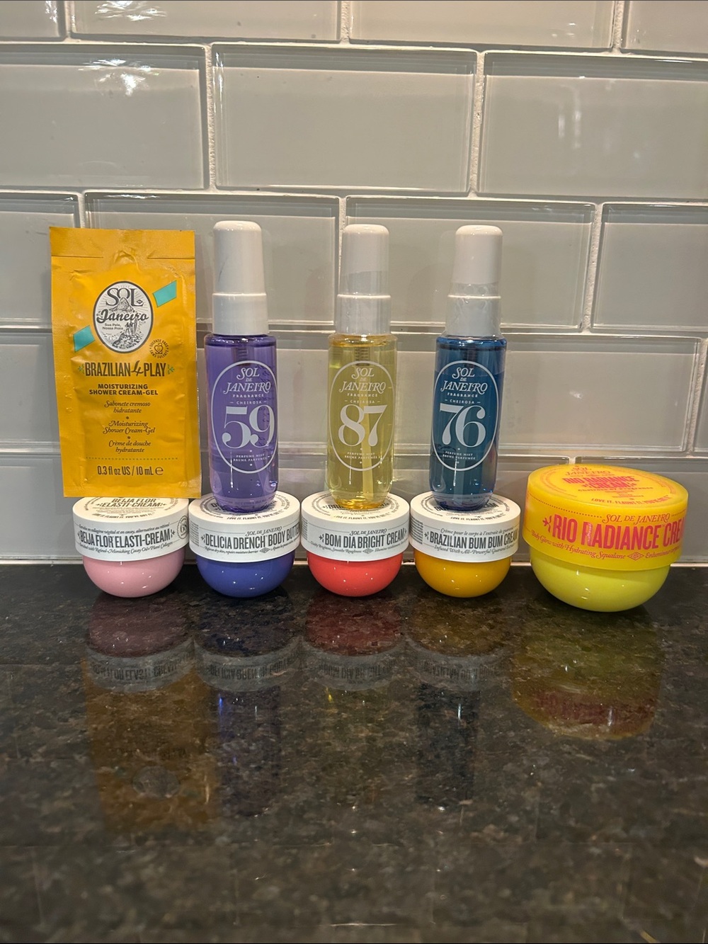 5 SOL DE JANEIRO CREAMS + 3 SPRAYS + 1 Sample + Cosmetic Case 🆕
